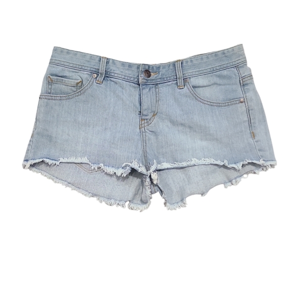 Armani Exchange Women's cut off jean short size 4 raw hem mid rise shortie beach - Picture 1 of 8